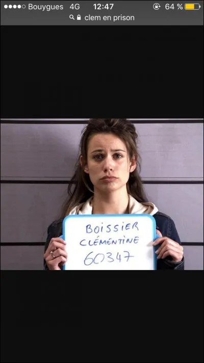 Dans quelle saison Clem est-elle mise en prison ?