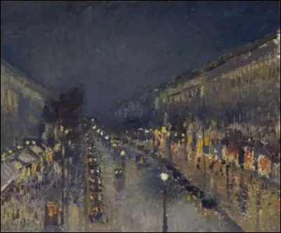 Qui a représenté le boulevard Montmartre la nuit ?