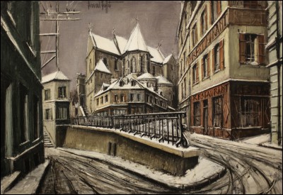 Qui a peint "Paysage de neige à Pontoise" ?