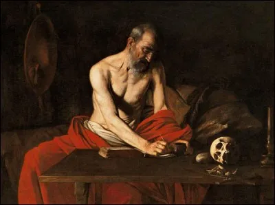 Quel est ce peintre, un de mes préféré avec son utilisation de la lumière, qui a réalisé ce Saint-Jérôme ?