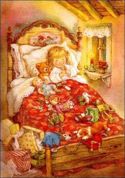 Avec qui la petite fille dort-elle ?