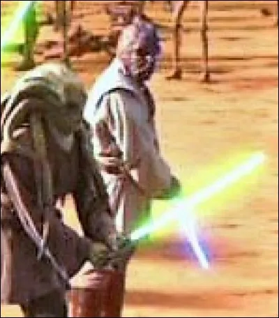 Qui est ce Jedi aux côtés de Maître Kit Fisto lors de la bataille de Géonosis ?