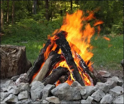 Quel verbe convient pour souffler sur les braises du feu de camp ?