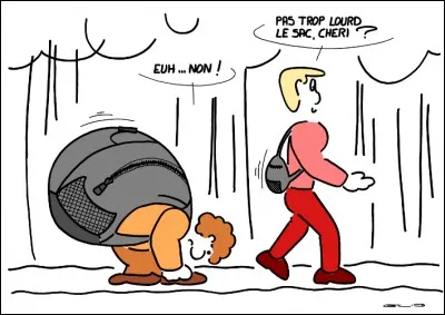 Le sac à dos pèse bien trop. Que ressentez-vous ?