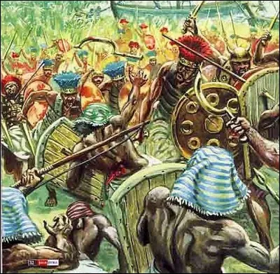 Cette coalition hétéroclite importante tentera de conquérir l'Égypte ("peuples de la Mer"), ils seront définitivement écrasés. Par quel Pharaon ?