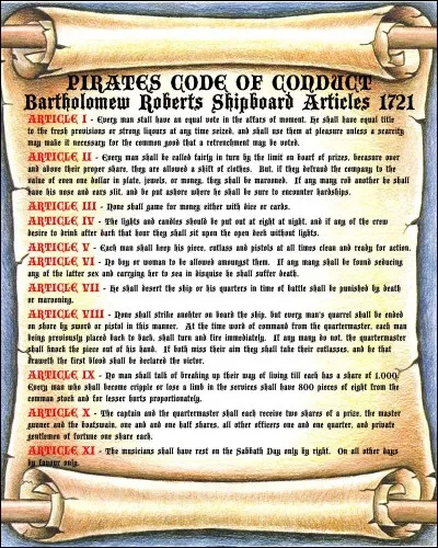 Qui a écrit l'un des plus célèbres codes de la piraterie ?
