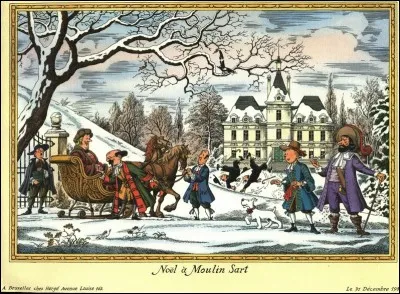 Wow ! On les croirait au Canada ! Quelle belle journée d'hiver. Milou accompagne son maître costumé.
Nestor a vraiment tous les talents et Dupond et Dupont, toujours aussi peu... 
Tournesol fait du charme à Bianca Castafiore et Haddock s'est costumé comme pour 'Le Secret de la Licorne'.