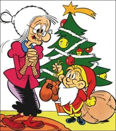 Qui se souvient de cette chétive grand-mère forte comme un colosse et au cardio d'un fondeur ?
Avec les gants qu'elle s'est fait donner par le lutin, elle va gagner le championnat de boxe !