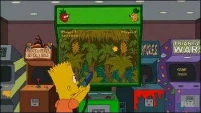 C'est un jeu d'arcade sur lequel Bart jouait au "Noise Land Video Acarde". C'est une parodie du fameux jeu sur mobile : Fruits Ninjas. De plus, le titre de ce jeu porte une marque de jus de fruits, connu aux États-Unis. Quel est le nom de cette marque ?