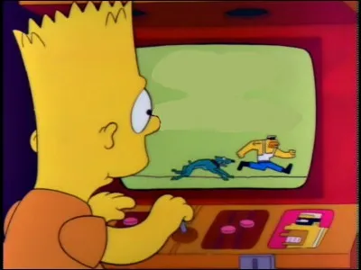 C'est (encore) un jeu d'arcade qui a pour but de piller des objets sans être attrapé ou tué. Bart joue à ce jeu lors de sa fête d'anniversaire tenue à Wall E.Weasel. Ce jeu est une parodie du fameux jeu ''Larry the Laffer''. 
Comment s'appelle donc ce jeu d'arcade ?