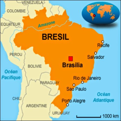Quelle est la superficie du Brésil ?