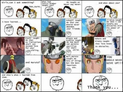 Chaque personnage nous a appris une chose essentielle. Qui nous a appris à ne jamais abandonner ses amis ?