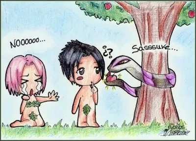 Voilà une belle réplique d'Adam et Eve. Comment Orochimaru a-t-il convaincu Sasuke de le rejoindre ?