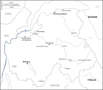 Passons dans les Alpes : quel cours d'eau n'arrose pas la Haute-Savoie ?