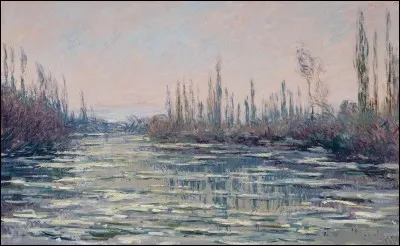 Encore une huile sur toile mettant en évidence les nuances bleues que prend le blanc sous la lumière, peinte en 1880. À quelles conditions climatiques cela fait-il référence et où ?