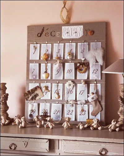 Comment s'appelle le calendrier composé de 24 cases, que l'on ouvre chaque jour de décembre, pour y trouver une surprise ?