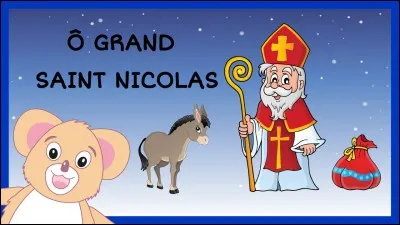 Outre son âne, quel personnage accompagne Saint-Nicolas ?