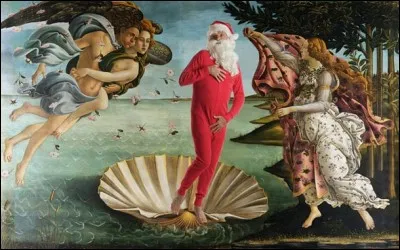 La Vénus a de l'humour, elle est sortie de son coquillage le temps que pose le père Noël. De qui est l'original ?