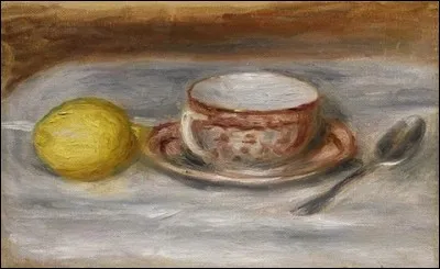 Qui a peint "Tasse de thé, cuiller et citron" ?