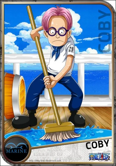 Comment s'appelle le garçon que Luffy rencontre et qui veut s'engager dans la marine ?