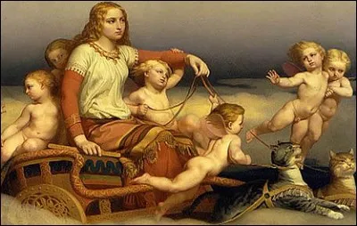 Dans la mythologie nordique, quelle déesse avait un char tiré par deux grands chats ?