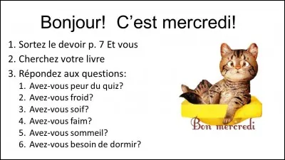 Que fais-tu le mercredi ?