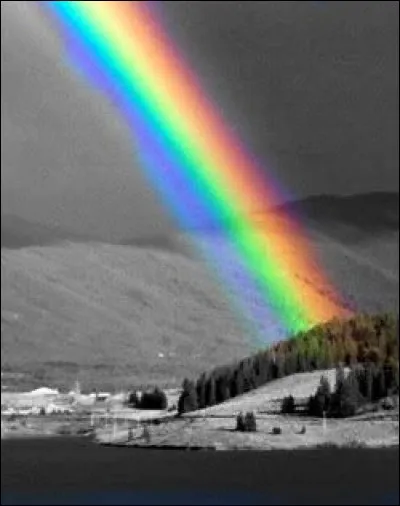 Quel est le résultat d'une lumière composée par toutes les couleurs de l'arc-en-ciel ?
