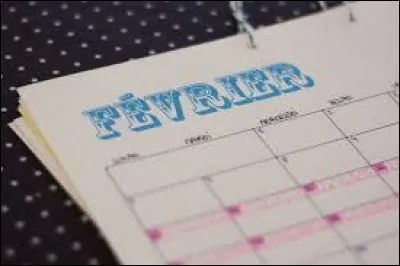 Combien de jours comptera le mois de février 2018 ?