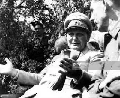 Même une fois arrêté par les Alliés, il ne se départit pas aisément de ses airs de grand guignol : il donne des conférences de presse et essaie de partager sa vision du désastre.