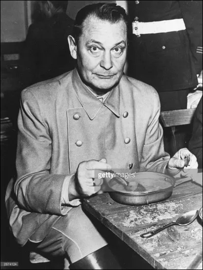 Mai 1945, Göring se rend aux Américains en Bavière. Il devra tout d'abord passer par un difficile sevrage. Finalement, il y perdit du poids et regagna certaines de ses facultés mentales.
Dès lors, il voulut assumer son rôle jusqu'au moment d'en finir.