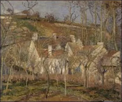 Huile sur toile de dimensions de 0,54 m de hauteur sur 0,65 m de longueur, ''Les toits rouges, coin du village, effet d'hiver'' est un tableau réalisé à Pontoise en 1877. Aujourd'hui conservée au musée d'Orsay, quel artiste impressionniste a créé cette uvre ?