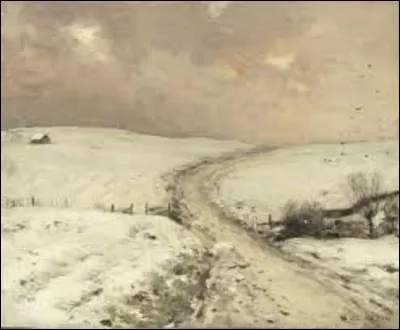 Peintre naturaliste, sculpteur et céramiste, né à Samer (Pas-de-Calais), le 25 mai 1841, il réalisa entre autres durant sa carrière, cette huile sur toile intitulée ''Paysage de neige'' ; actuellement conservée au musée d'Orsay. De quel artiste s'agit-il ?