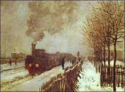 En 1875, quel peintre impressionniste a peint ce tableau nommé ''Train dans la neige'' ?