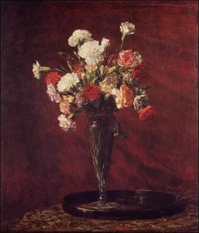 Qui a peint "Oeillets sur fond rouge" ?