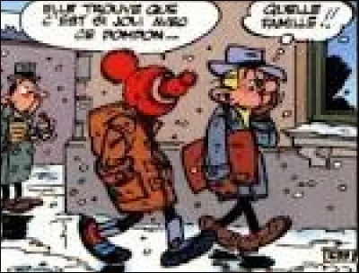 Avant d'être bleues les espadrilles de Gaston étaient de couleur...