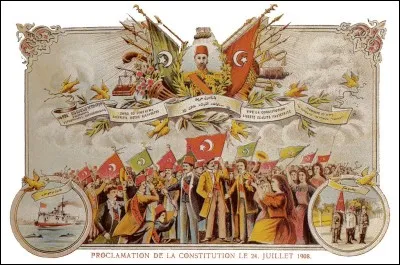 Quel est le nom du sultan ottoman renversé par la Révolte des Jeunes Turcs de 1905 ?