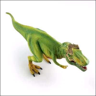 Complète : "... jouet préféré est un dinosaure en plastique."