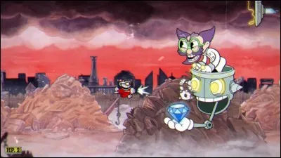 Toujours sur ce boss : comment se nomme le savant fou qui contrôle le robot ?