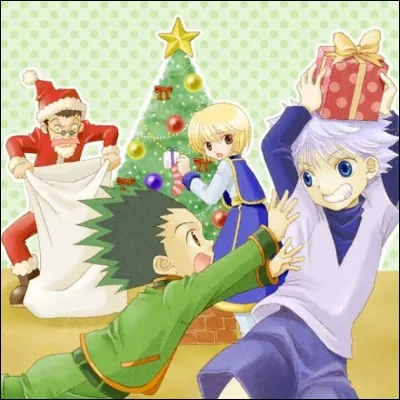 Killua, tu rends ce cadeau ! Comment s'appelle le personnage qui se jette sur lui ?