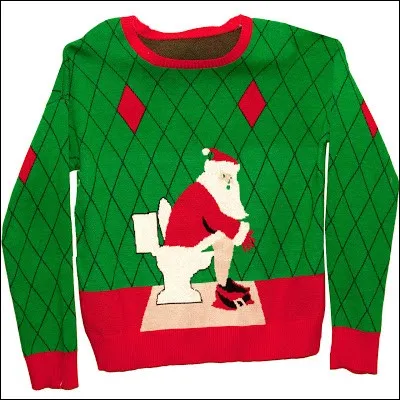 C'est Noël, il fait froid dans le nord, mettons un pull ! Même si ce pull porte les bonnes couleurs de la fête, le rouge et le vert, on ne peut pas dire qu'il est de bon goût ! Peut-être ce pull a-t-il un effet bénéfique sur... ?