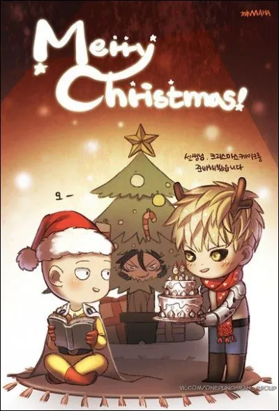 Quel personnage de "One Punch Man" espionne nos héros, caché dans le sapin ?