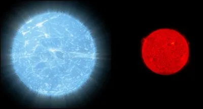 Quelle est la différence fondamentale entre les géantes rouges et le géantes bleues ?