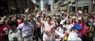 Le P.M. participe déjà aux Célébrations des Fiertés Gaies à Vancouver, Toronto, Ottawa, Montréal et Halifax. 
En 2017, le premier ministre a présenté des excuses officielles aux victimes d'injustices subies dans la fonction publique et dans les Forces armées en raison de leur orientation sexuelle.