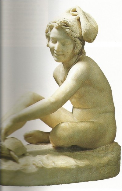 Qui a sculpté ce ''Jeune pêcheur napolitain jouant avec une tortue'' ?