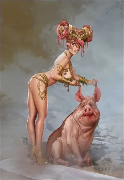 Très jolie magicienne transformant les compagnons d'Ulysse en porc. Qui est-elle ?
