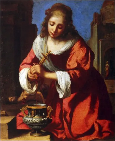 À qui est attribué le portrait de cette vierge ?