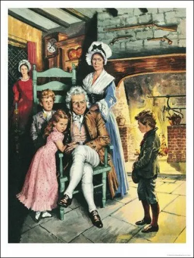 En 1871, M. Earnshaw part vers Liverpool. Que lui ont demandé ses deux enfants ?