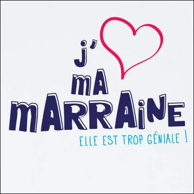 Sylvie, ta cousine germaine, et sa fille, Élisa, encore petite, arrivent. Ta cousine te dit qu'elle veut que tu sois la marraine d'Élisa. Comment réagis-tu ?