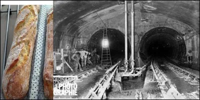 Il existe plusieurs théories concernant la création de la baguette. L'une d'elles dit que la baguette daterait de la création du métro parisien. Fulgence Bienvenue aurait fait créer ce pain pour éviter des bagarres au couteau entre ouvriers !
A votre avis, c'est