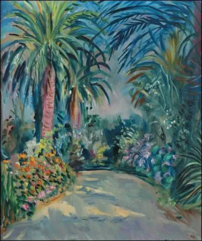 Qui a peint "L'allée des palmiers, villa cap sud à Saint Tropez" ?